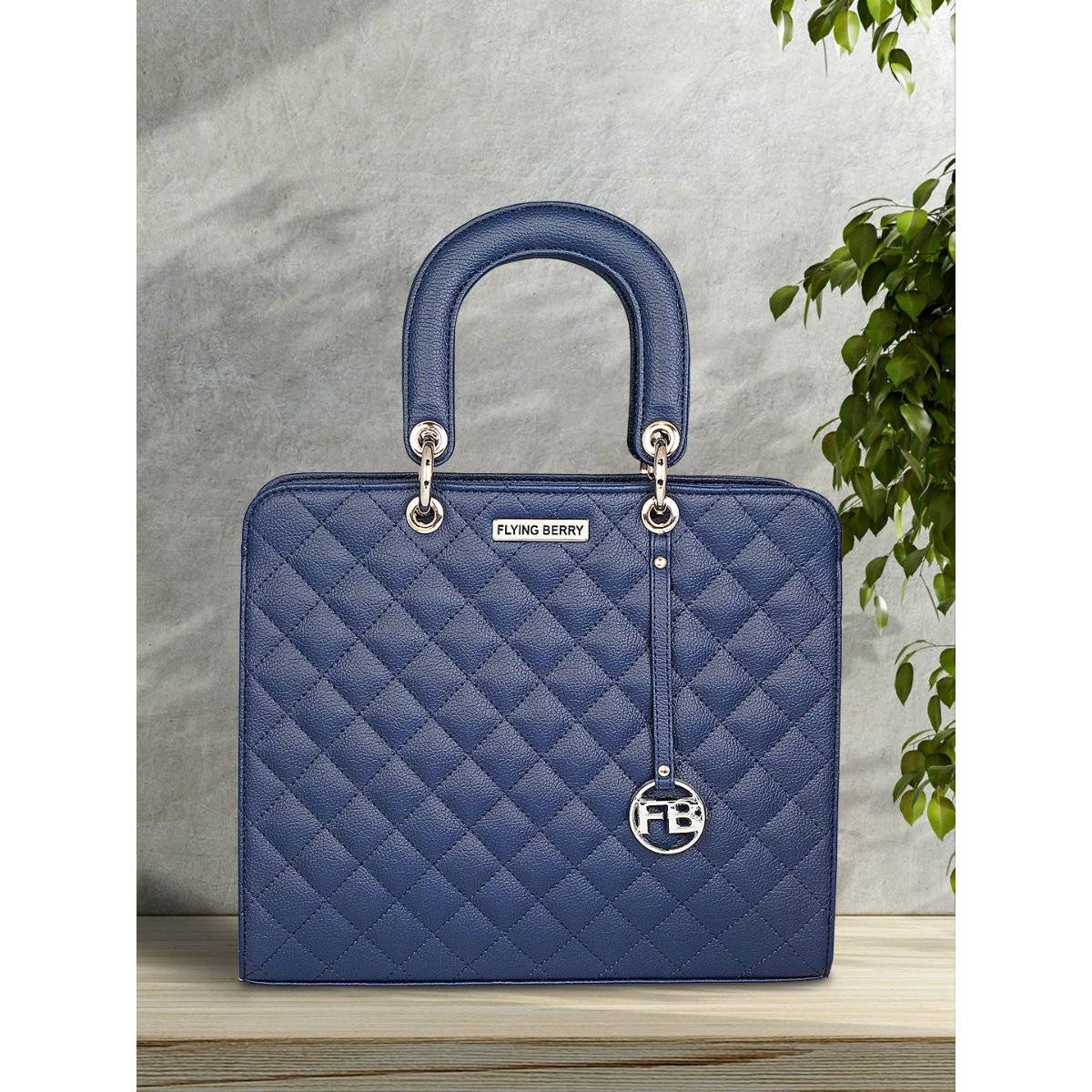 FLYING BERRY Womens Blue Hand Bag